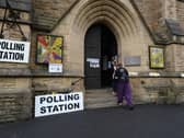 Voters at the polling station at St Chrysostom's Church in the Greater Manchester mayoral by-election