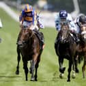Man’s Best Friend (second left) got out late to win the Richmond Stakes
