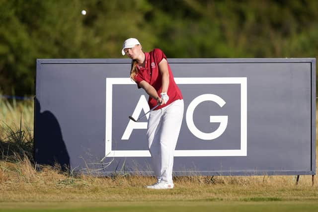Lauren Crump on the 14th hole during day one of the AIG Women's Open