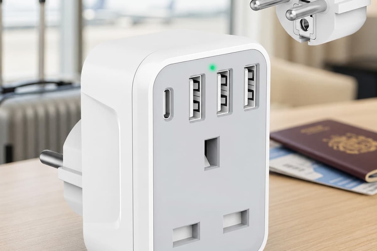 This £9.99 European travel adaptor charges five devices at once