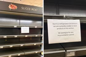 Empty shelves at Aldi in Telford