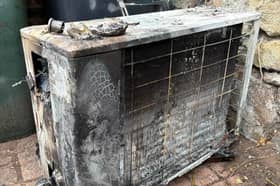 The aftermath of the blaze in Oswestry.