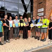 Steph Smith from Lingen Davies (far right) with staff from Lowfield Timber Frames and SJ Roberts