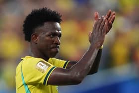 Brazil’s Vinicius Junior after the World Cup 2026 Group C match against Scotland at Miami Stadium