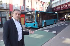 Councillor Rob Wilson at the Shrewsbury gyratory.