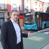 Councillor Rob Wilson at the Shrewsbury gyratory.