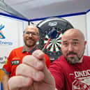 James Vukmirovic went toe to toe in a special darts challenge against Mark Webster