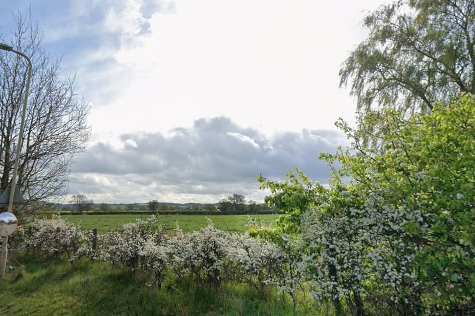 The site of the approved homes.