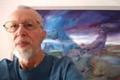 Nigel Sustins with the late Rod Shaw’s painting of Wild Edric which was such an inspiration