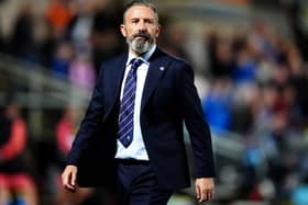 Rangers manager Derek McInnes frowns
