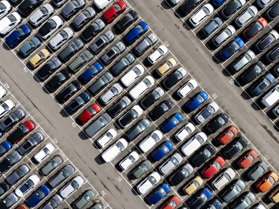 New cars at Royal Portbury Docks, North Somerset