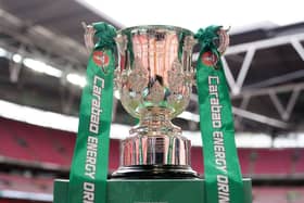 Carabao Cup trophy on display
