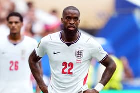 Ivan Toney in an England shirt on the pitch