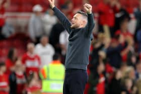Middlesbrough manager Kim Hellberg celebrates