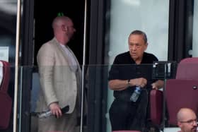 West Ham co-owner David Sullivan (right) sits in the stands