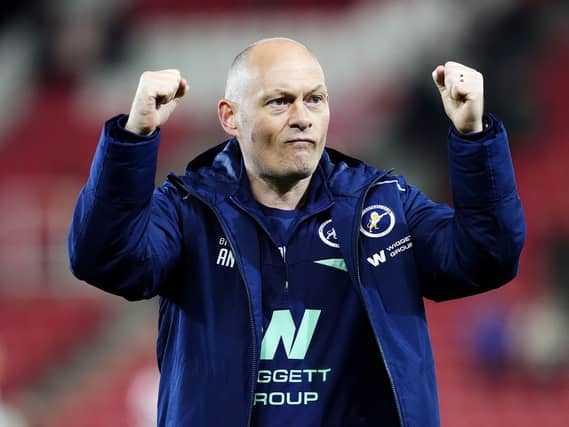 Millwall manager Alex Neil celebrates