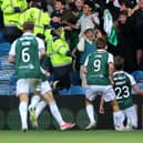 Callum Wright, right, celebrates