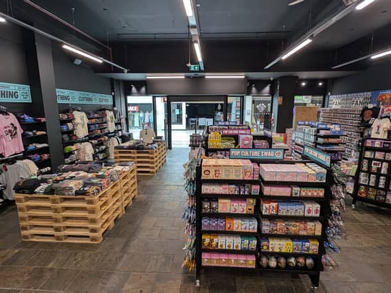The inside of a HMV shop