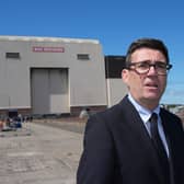 Prime Minister Andy Burnham during a visit to Submarine Academy for Skills and Knowledge (SASK) at BAE Systems, in Barrow in Furness, Cumbria