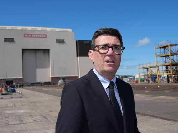 Prime Minister Andy Burnham during a visit to Submarine Academy for Skills and Knowledge (SASK) at BAE Systems, in Barrow in Furness, Cumbria