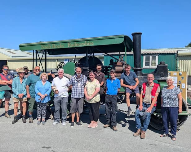 Rhayader Mayor and Mayoress at the Rhayader Vintage Show with volunteers and supporters