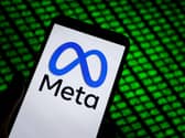 Meta logo on the phone