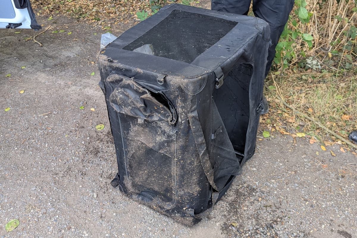 Dead boxer bulldog found weighted down in Telford lake
