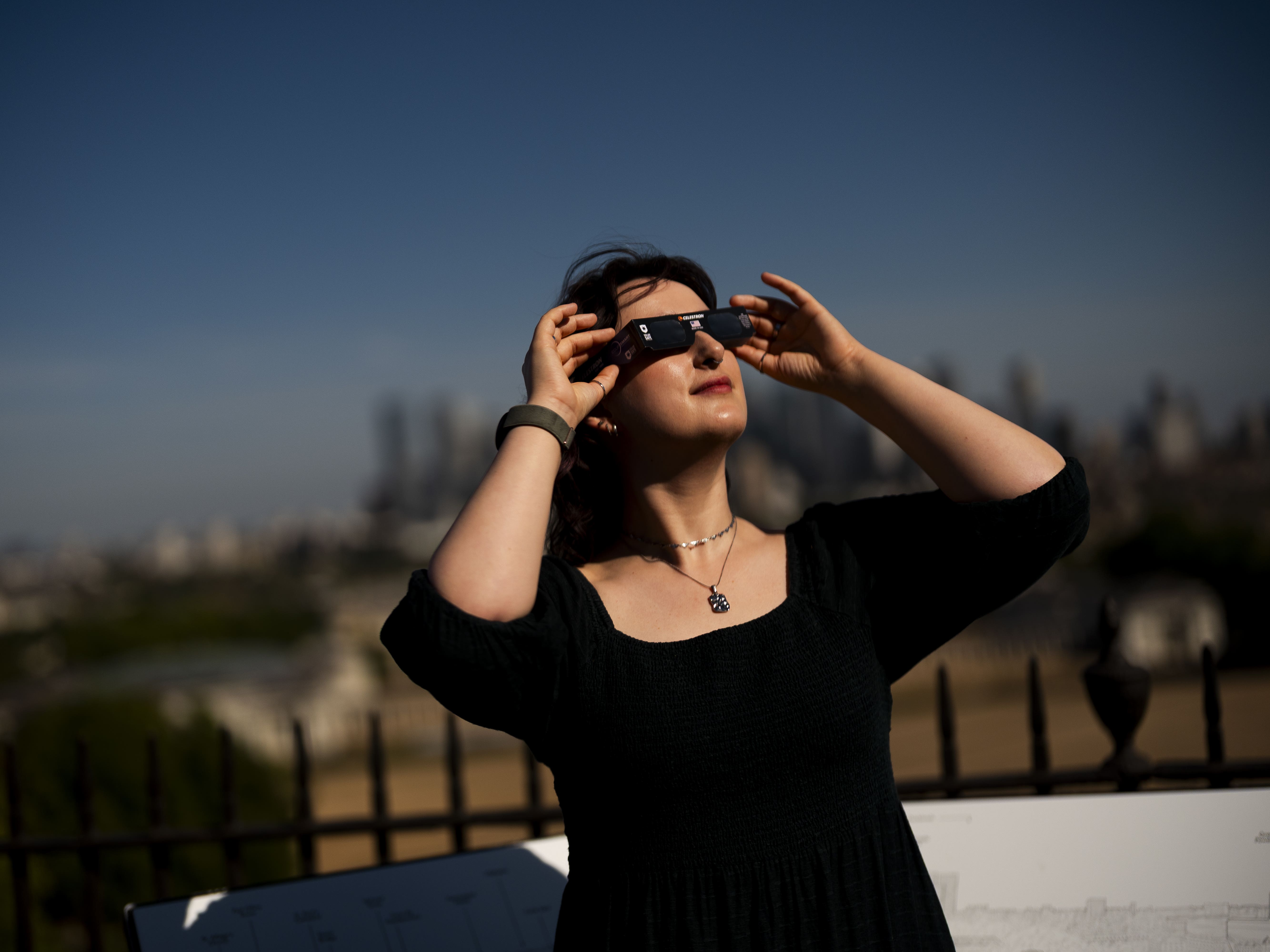 How can I watch the partial solar eclipse safely?