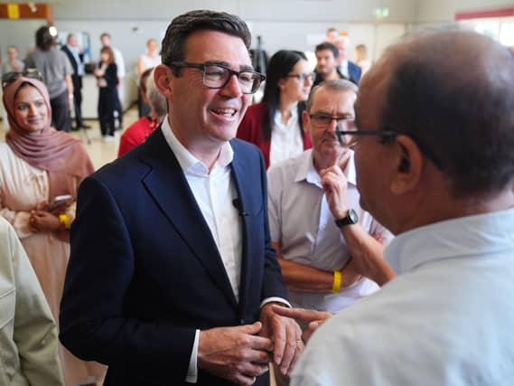 Prime Minister Andy Burnham during his visit to the Oval Community Centre in Stevenage