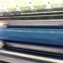 A roller machine with rags stuck in it at Reflex Flexible Packaging Ltd. Picture: Health and Safety Executive