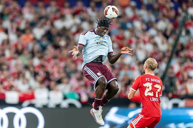 Evann Guessand in action for Aston Villa during pre-season (Photo by Yu Chun Christopher Wong/Eurasia Sport Images/Getty Images)