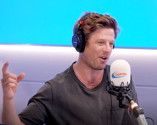 Actor James Norton speaking to a radio show