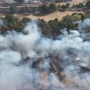 Drone image of Stourbridge fire
