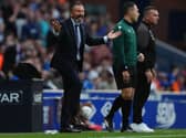 Rangers manager Derek McInnes reacts on the touchline during the Europa League qualifying match at Ibrox