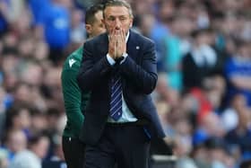 Rangers manager Derek McInnes shows his frustration on the touchline