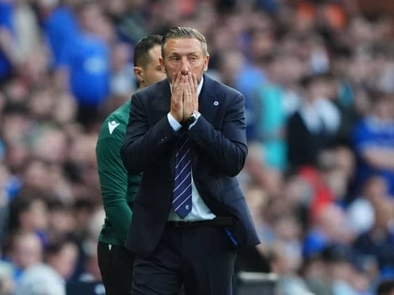 Rangers manager Derek McInnes shows his frustration on the touchline