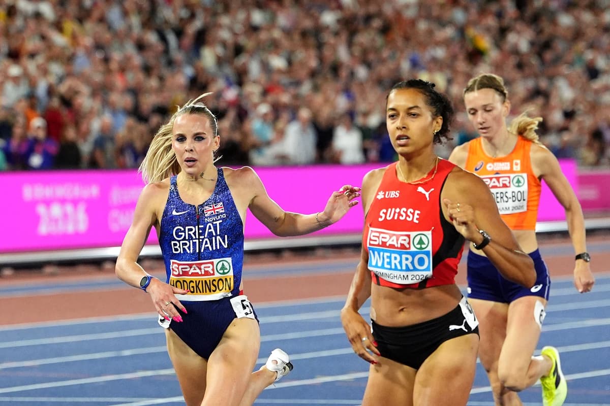 Keely Hodgkinson has to settle for silver as Audrey Werro wins in ...
