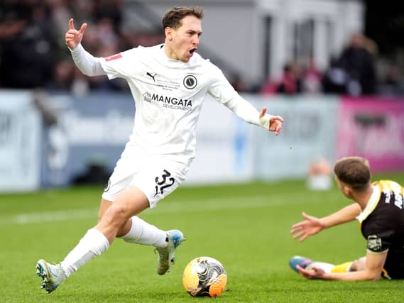 Boreham Wood’s Matt Rush, left