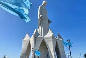 The Virgin Mary statue in the village of Konotopie
