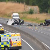 The scene on the M9 northbound