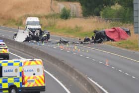 The scene on the M9 northbound