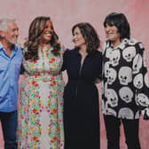 Nigella Lawson with fellow Bake Off judge Paul Hollywood and presenters Noel Fielding and Alison Hammond