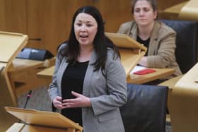 Monica Lennon speaking in Holyrood