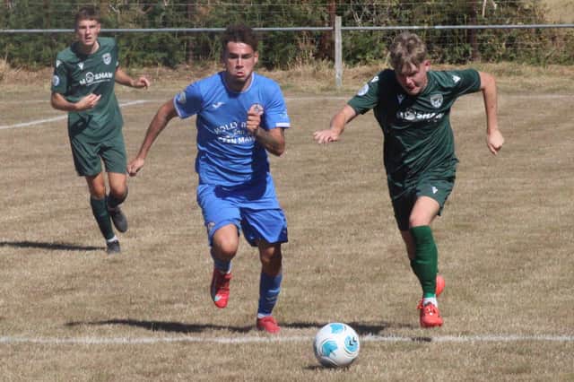 Action from Radnor Valley's 4-2 defeat against Cefn Albion (Picture: Stuart Townsend)