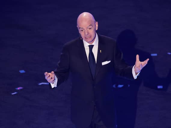 Gianni Infantino at the World Cup draw