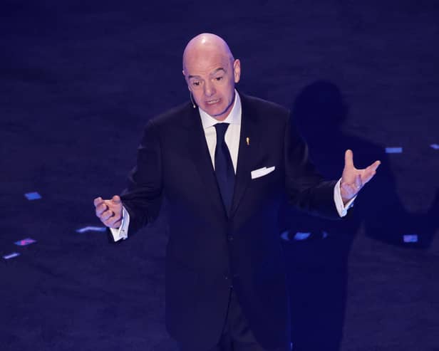 Gianni Infantino at the World Cup draw