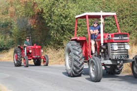 Stuart Ross leading the run in his Massey 165