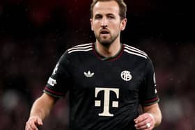 Harry Kane in action for Bayern Munich at Arsenal last year