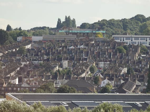 A view of houses