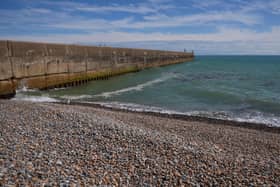 View of the sea from the beach at Shoreham-by-Sea